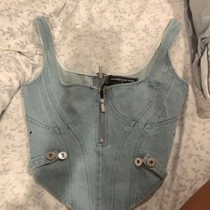 Denim going out top